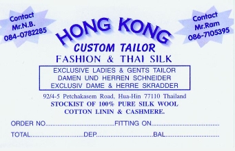 Hong Kong Custom Tailor